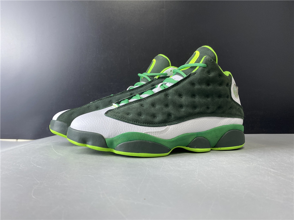 2020 Air Jordan 13 White Army Green Shoes